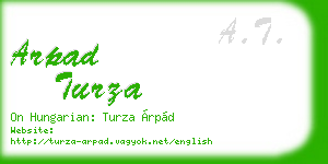 arpad turza business card